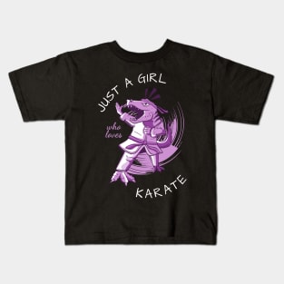 Just A Girl Who Loves Karate Kids T-Shirt